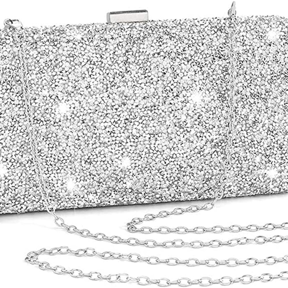 Silver clutch Party Bag